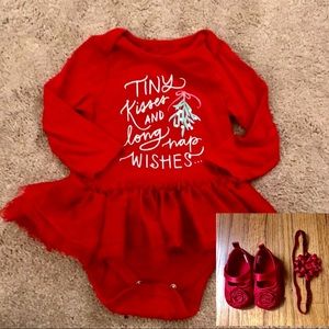 Baby girls Christmas set 6-9m